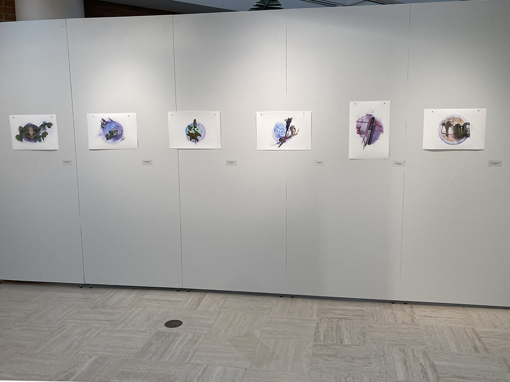 back wall facing interior of gallery